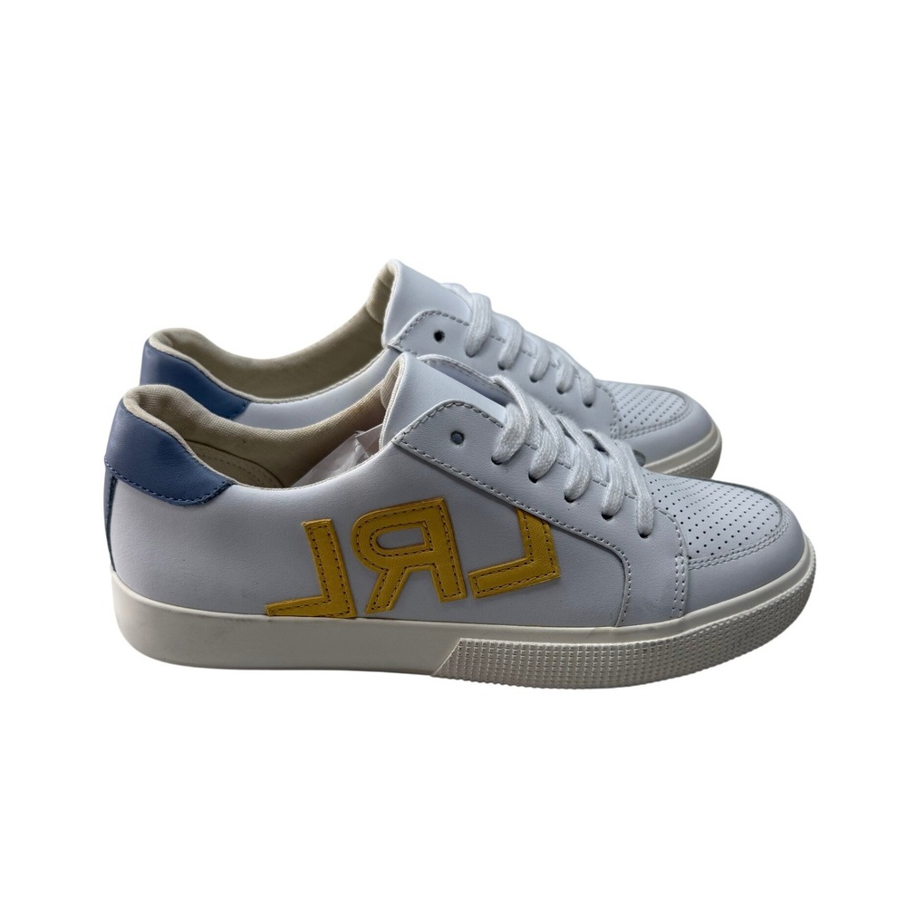 Lauren Ralph Lauren Jaede Leather Sneakers White Womens Size 6 Sample